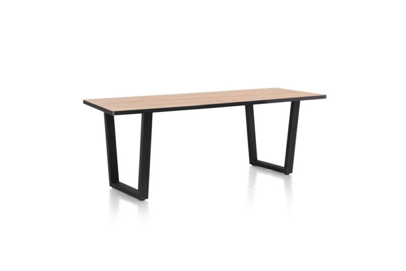 Avalox, Table 170 X 98 Cm - Couleur Oak Natural Vintage - V Pied - Image 2
