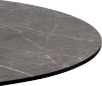 Brest table de bistrot marble light grey D80cm - noir - Image 2