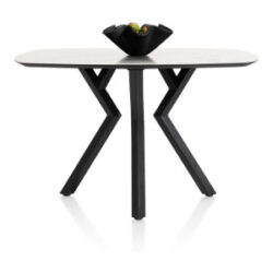 Masura, table de bar ovale - 150 x 105 cm - (hauteur 92 cm) - blanc