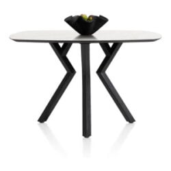 Masura, bartafel ovaal - 150 x 105 cm - (hoogte 92 cm) - wit