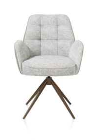 Bell, armstoel - steelbrown frame - draaibaar - pocket - combi Calabria/Vada - Olijf