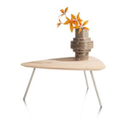 Niora, table basse 85 x 77 cm - chene placage - Silk grey