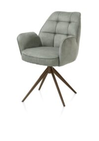 Bell, armstoel - steelbrown frame - draaibaar - pocket - stof Calabria - Olijf - Afbeelding 2