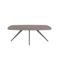 Saluti, eetkamertafel ovaal 210 x 105 cm. - 4 poot - graphiet - Lava