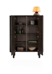 Ravello, highboard 125 cm - 4-deuren - Basalt - Afbeelding 3