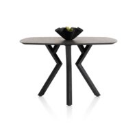 Masura, table de bar ovale - 150 x 105 cm - (hauteur 92 cm) - Anthracite