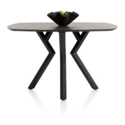 Masura, table de bar ovale - 150 x 105 cm - (hauteur 92 cm) - Anthracite