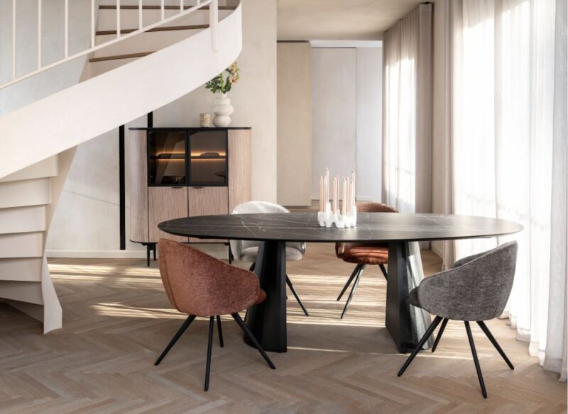 Arabax, Table - Ellipse - 270 X 120 Cm - Gris Clair - Image 3