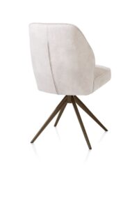 Bell, eetkamerstoel - steelbrown frame - draaibaar - pocket - stof calabria - Kiezel - Afbeelding 3