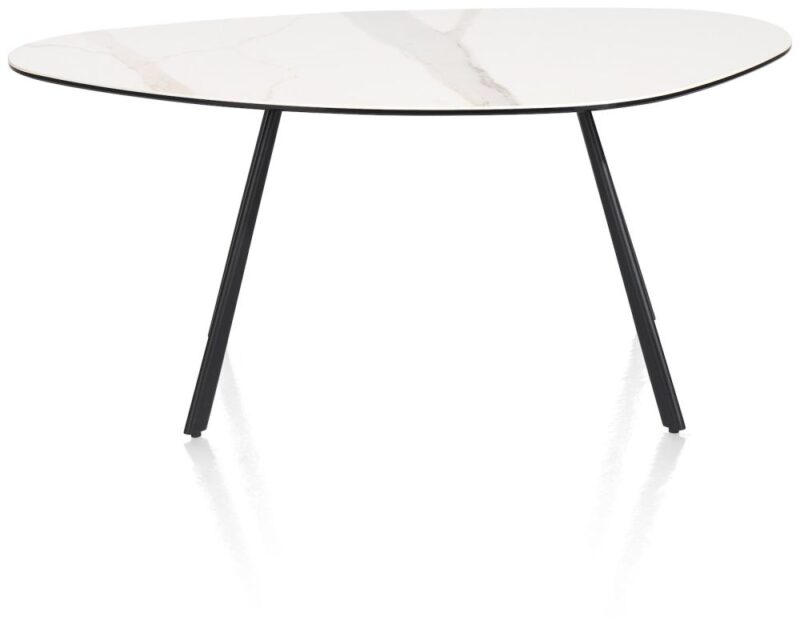 Montello, Table Basse 94 X 49 Cm. - Hauteur 42 Cm. - Plateau En Ceramique - Blanc - Image 2