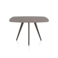 Saluti, bartafel ovaal 150 x 105 cm. - 4 poot - steelbrown - Lava