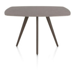 Saluti, bartafel ovaal 150 x 105 cm. - 4 poot - steelbrown - Lava