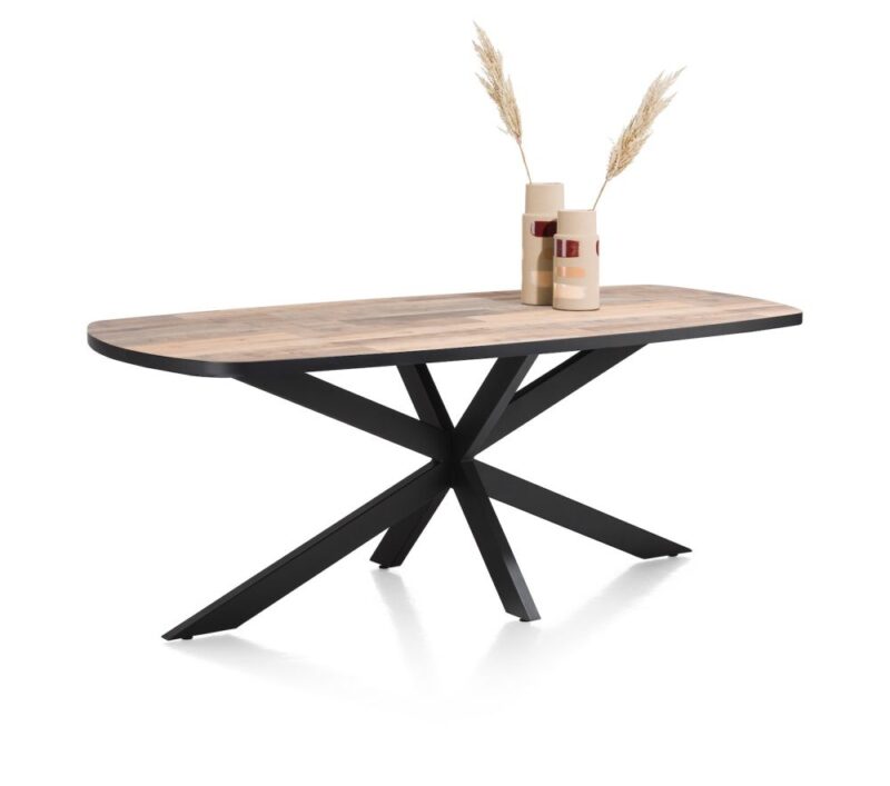Avalox, Eetkamertafel Ovaal 180 X 110 Cm - Kleur Driftwood - Centrale Poot - Afbeelding 2