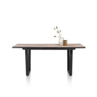 Avalox, table de bar &agrave; rallonge 160 (+ 50) x 98 cm - couleur driftwood - V pied