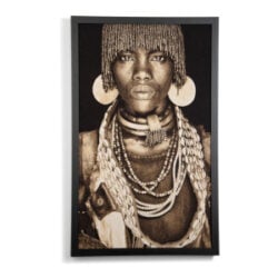 Hamar Woman schilderij 75x125cm - Multikleur