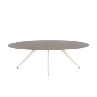 Saluti, eetkamertafel ellips 240 x 110 cm. - 4 poot - cr&egrave;me - Lava