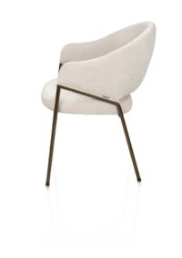 Noel, armstoel, incl. pocketvering, stof Sevilla creme, frame steelbrown - Creme - Afbeelding 3