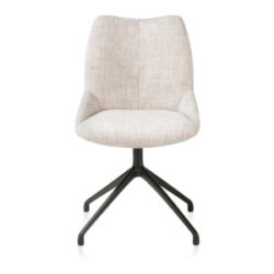 Mats, chaise - pivotante - rough off black - Luton - Creme