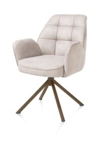 Bell, armstoel - steelbrown frame recht - draaibaar - pocket - stof Calabria - Kiezel - Afbeelding 2
