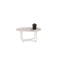 Rota, bijzettafel 71,5 x 40 cm - keramiek Terrazzo