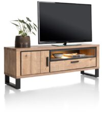 Pavarotti, buffet bas 150 cm - 1-porte + 1-tiroir + 1-niche (+ LED) - Image 2
