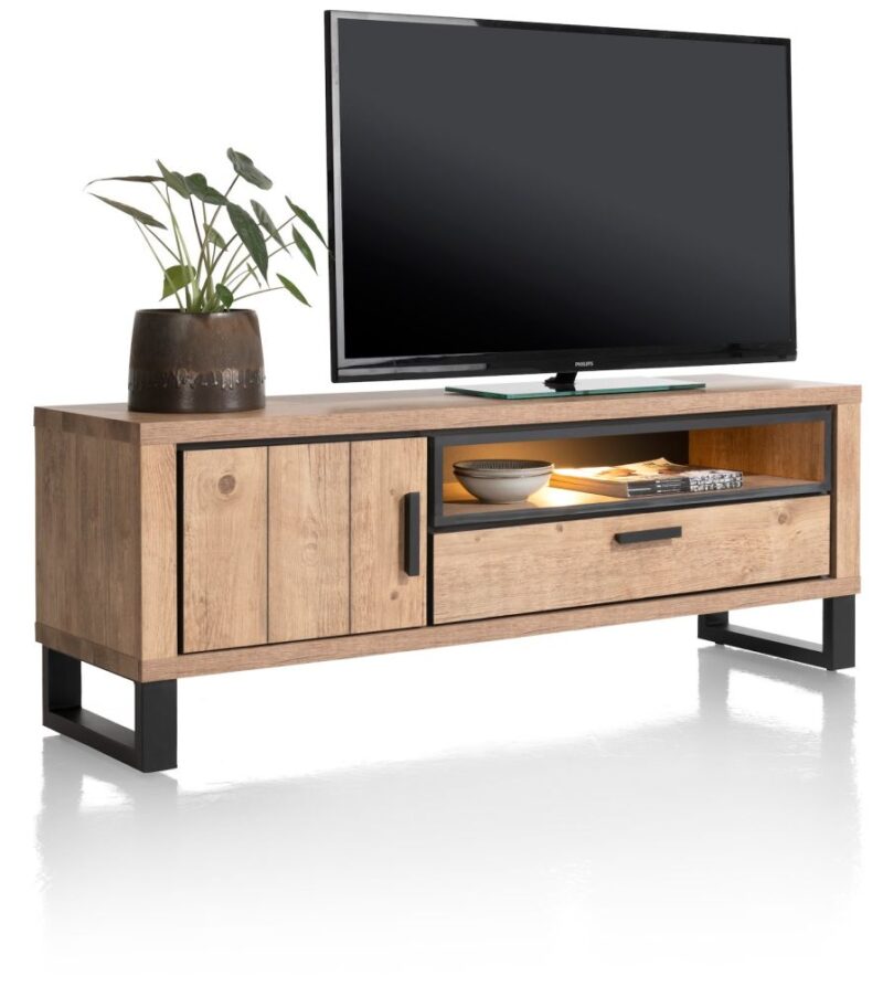 Pavarotti, Buffet Bas 150 Cm - 1-Porte + 1-Tiroir + 1-Niche (+ Led) - Image 2