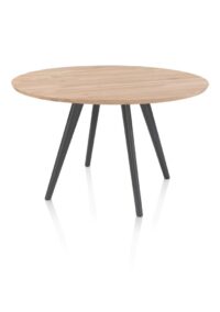 Arvada, Table à manger 125 cm, ronde, 4 pieds - Metal graphite - Image 2