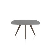 Saluti, eetkamertafel ovaal 150 x 105 cm. - 4 poot - steelbrown - Antraciet