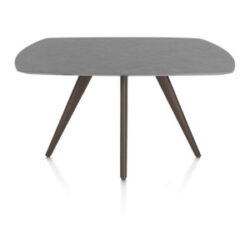 Saluti, table ovale 150 x 105 cm. - 4 pieds - steelbrown - Anthracite