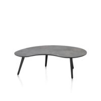 Maze, table basse 100 x 59 cm - forme haricot - hauteur 32 cm - Anthracite