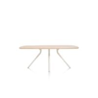 Arvada, table 160 x 100 cm. - ovale - pied central Nebbia - Naturel Nebbia