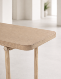 Oakly bijzettafel 100x32cm - Naturel - Afbeelding 3