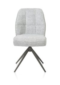 Bell, eetkamerstoel - grafiet frame - draaibaar - relax - pocket - combi Calabria/Vada - Olijf