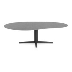 Saluti, table organic 240 X 120 cm. - pied central - noir - Anthracite