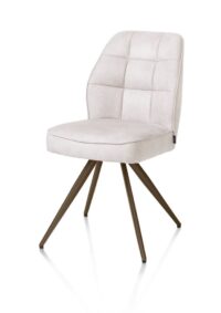 Bell, eetkamerstoel - steelbrown frame - pocket - stof Calabria - Kiezel - Afbeelding 2