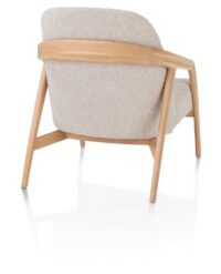 Dante, fauteuil - eik naturel gestoffeerd in stof Brioni - Afbeelding 3