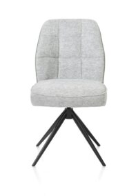 Bell, chaise - pi&eacute;tement noir - pivotante - confort ressorts - combi Calabria/Vada - Olive