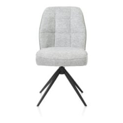 Bell, eetkamerstoel - zwart frame - draaibaar - pocket - combi Calabria/Vada - Olijf