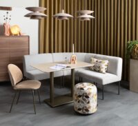 Brest table de bistro Travertine 120x75cm - Or - Image 3