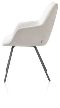 Odin, armstoel - graphiet frame - stof Vada - ivoor - Afbeelding 3