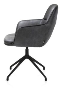 Mateo, armstoel - draaibaar - rough off black - Pala - Antraciet - Afbeelding 3