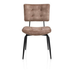 Manou, chaise - off black - tissu Karese - Camel
