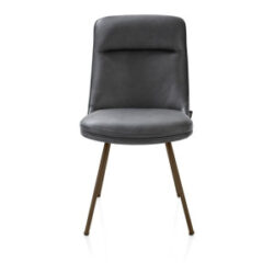 Mateo, chaise - 4-pieds - steelbrown - Pala - Anthracite