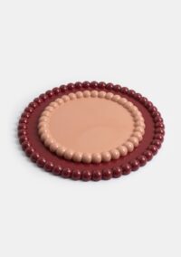 DOTS dienblad d40cm - Light ruby - Afbeelding 2