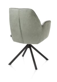 Bell, armstoel - zwart frame recht - draaibaar - pocket - combi Calabria/Vada - Olijf - Afbeelding 3