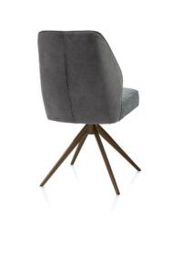 Bell, eetkamerstoel - steelbrown frame - draaibaar - relax - pocket - combi Calabria/Vada - Antraciet - Afbeelding 3