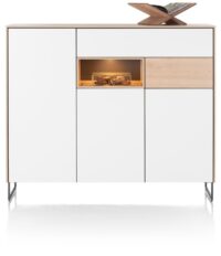 Lindfield, dressette 160 cm - 3-deuren + 2-laden + 1-niche (+ LED)