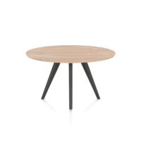 Arvada, Table à manger 125 cm, ronde, 4 pieds - Metal graphite