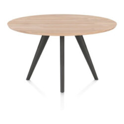 Arvada, Table à manger 125 cm, ronde, 4 pieds - Metal graphite
