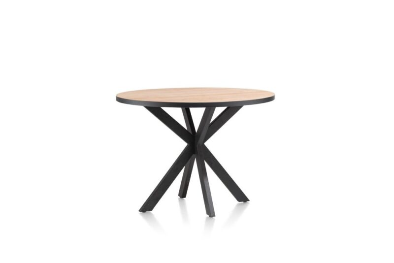 Avalox, Table De Bar Ronde 130 X 110 Cm - Couleur Oak Natural Vintage - Centrale Pied - Image 2